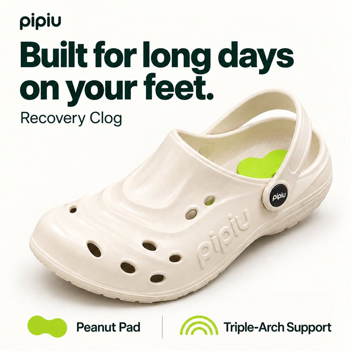 pipiu Recovery Clog in Ivory
