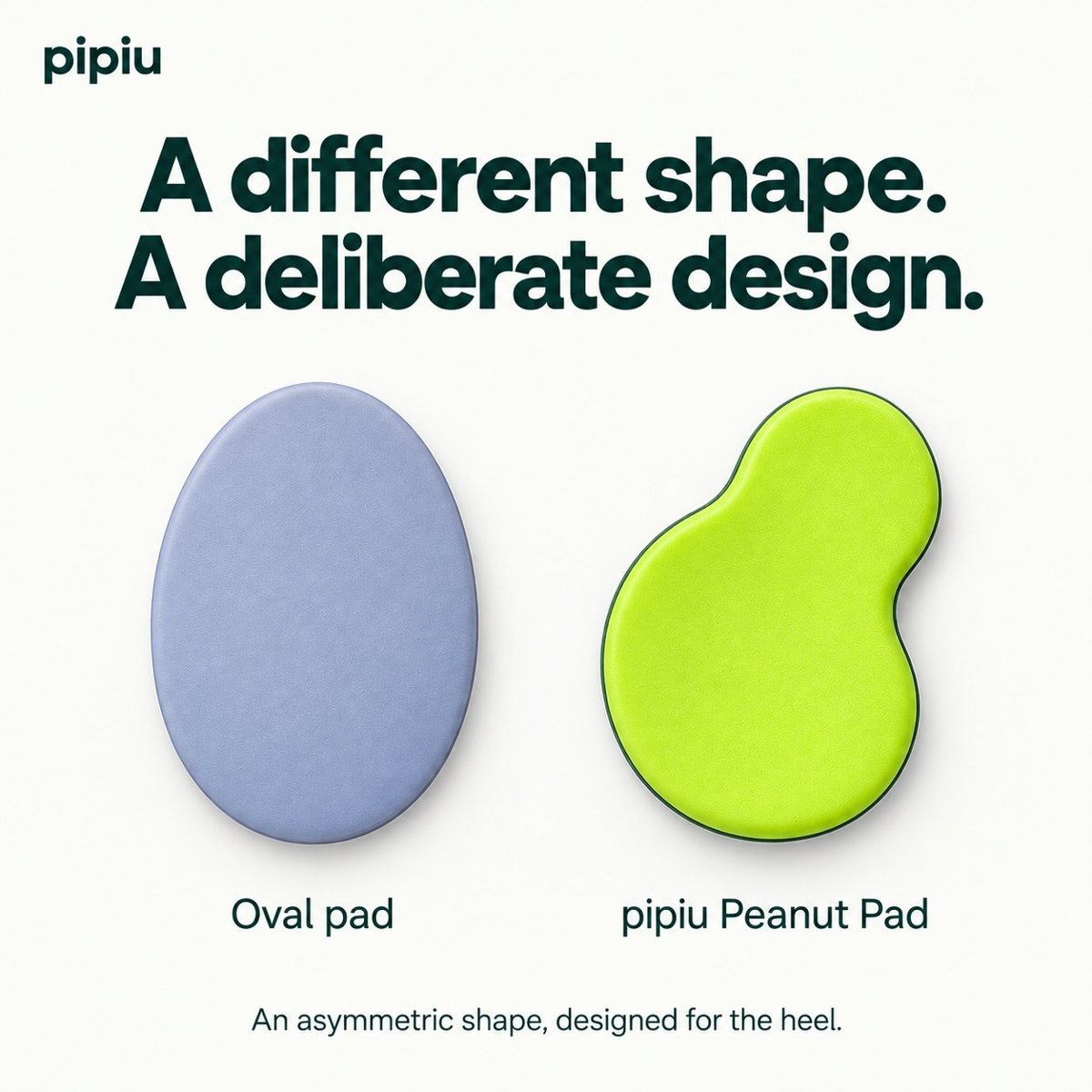Oval pad compared with the pipiu Peanut Pad